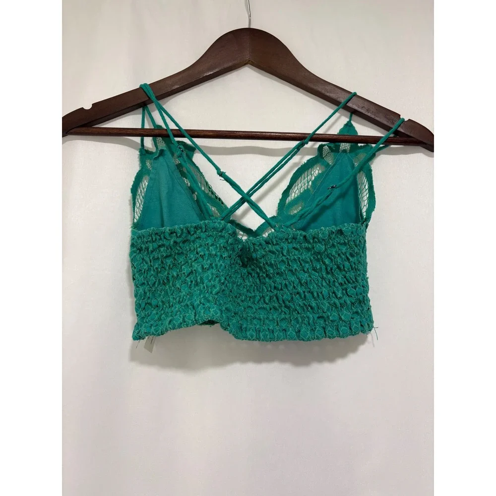 Free People FP One Adella Women's Lace Bralette Aqua Teal Crochet Boho
